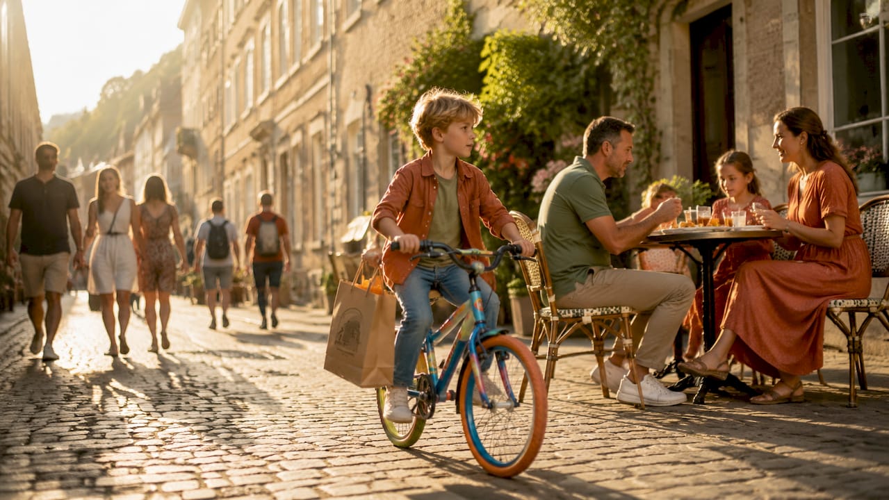 Bruisende straat midden in het hart van Valkenburg