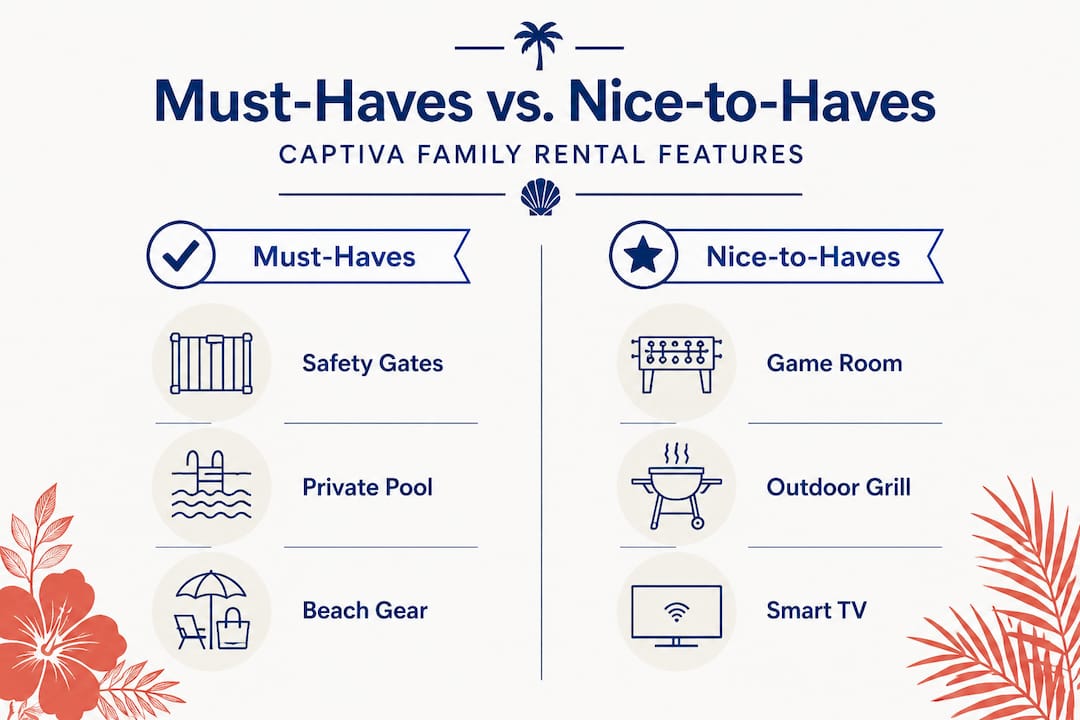 Infographic comparing must-have and nice-to-have features