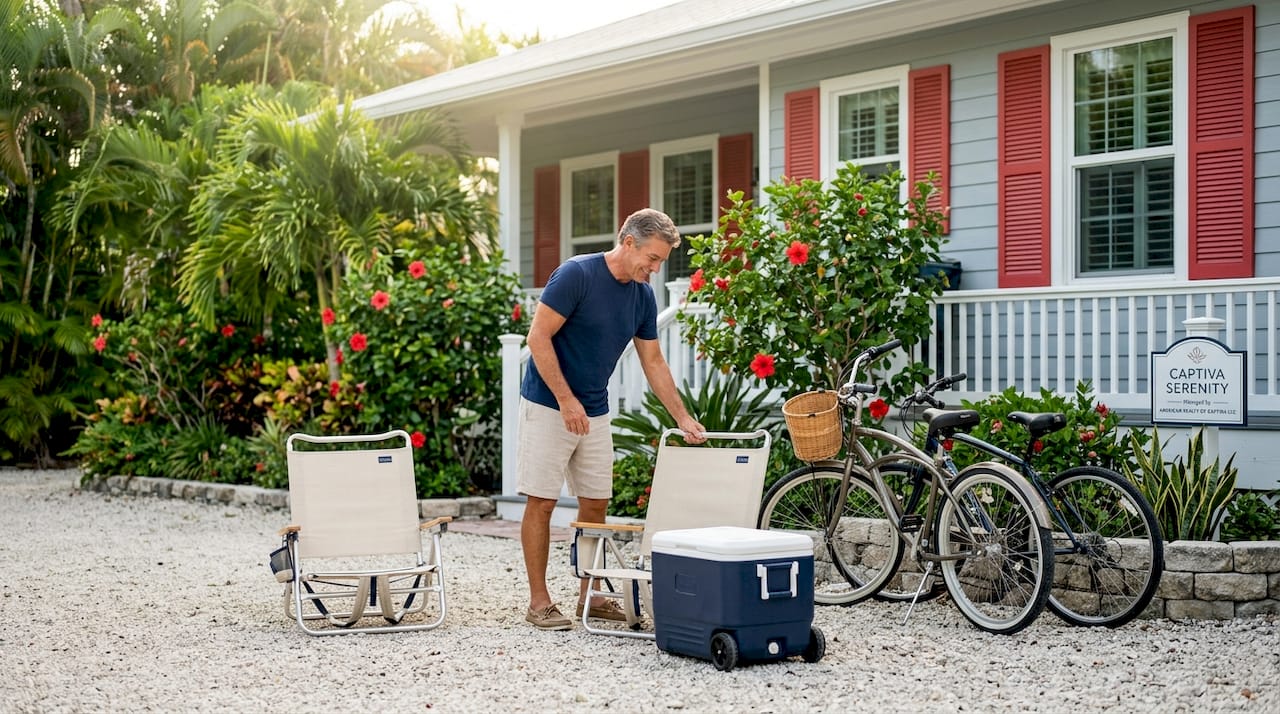 Beach house rental amenities and gear