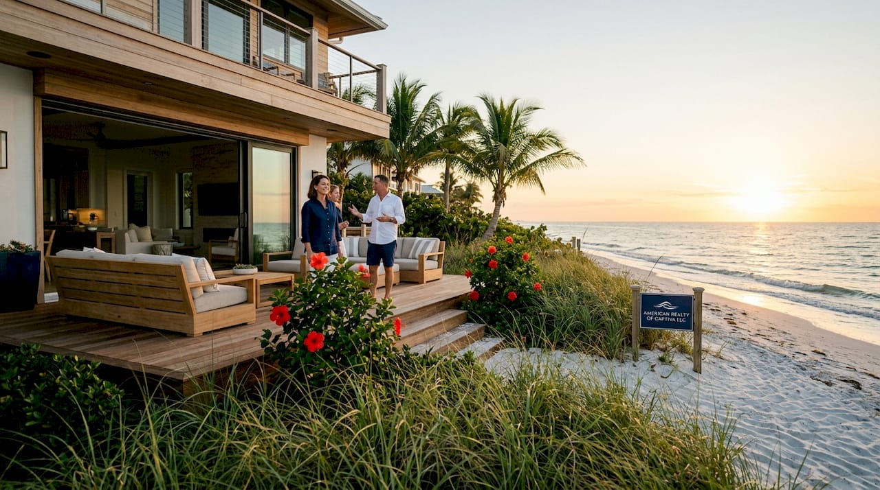 Luxury beachfront home overlooking ocean
