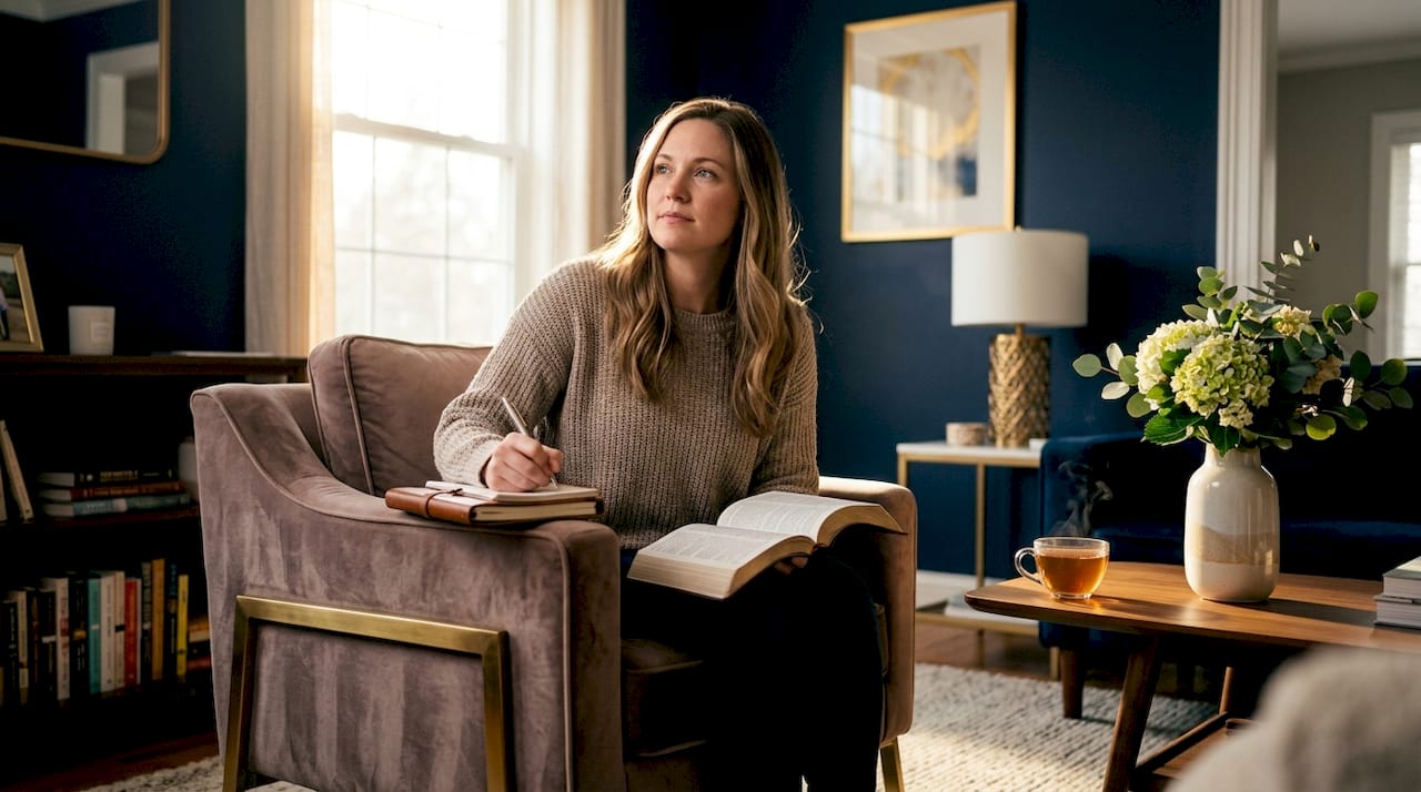 Woman reflecting on Christian work theology