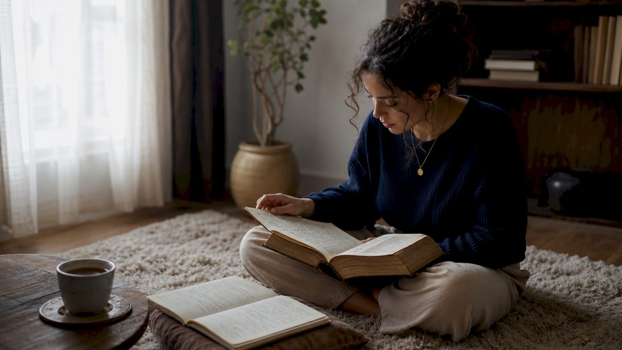 Hands reading Bible focusing on Jubilee economic principles