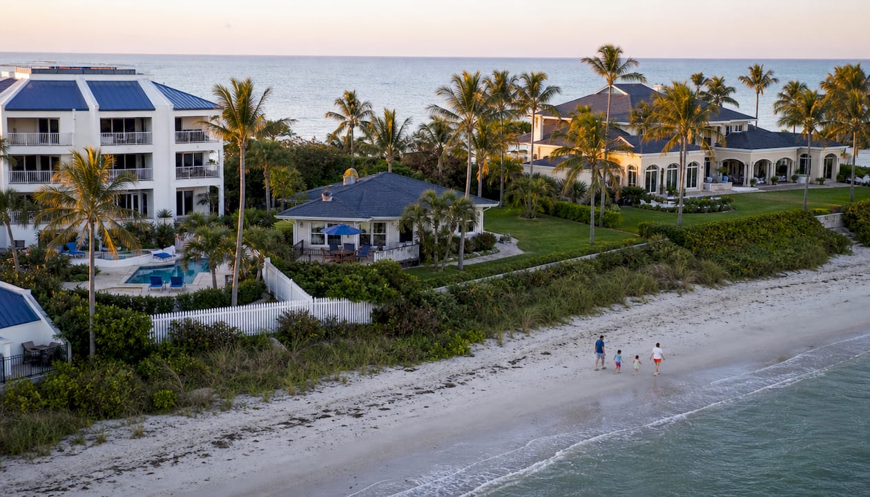 Various vacation rental property types outdoors