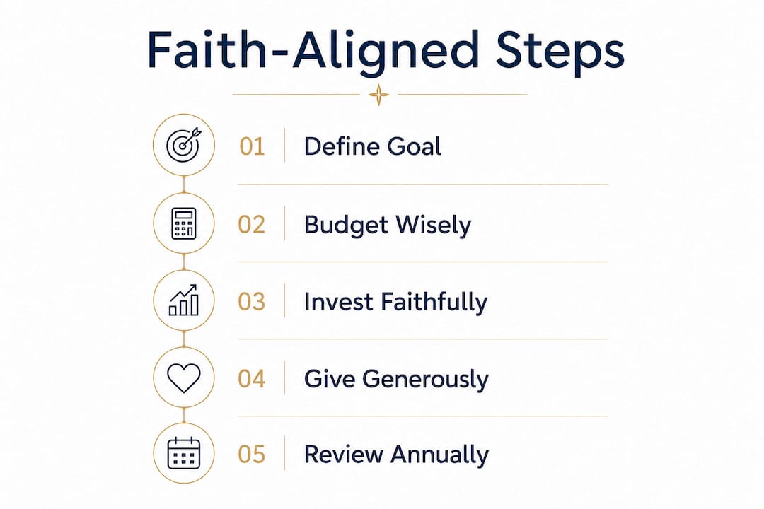 Infographic outlining faith-based retirement planning steps