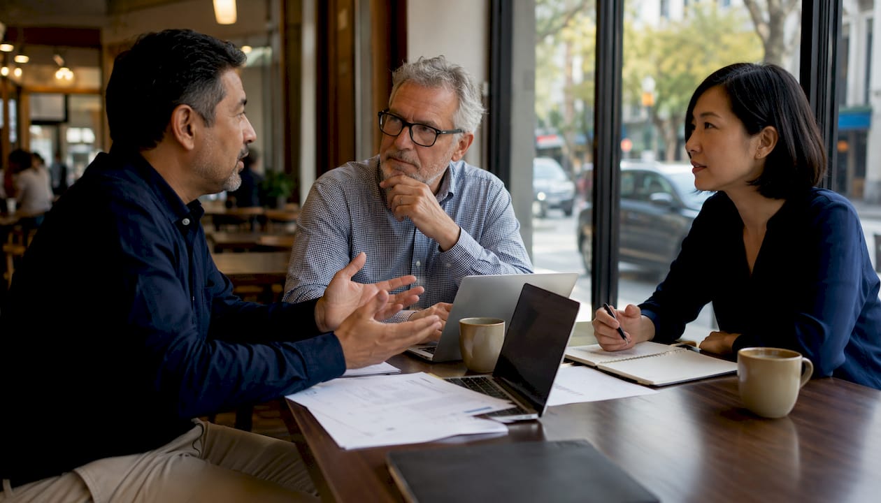 Political analysts discussing trade policies