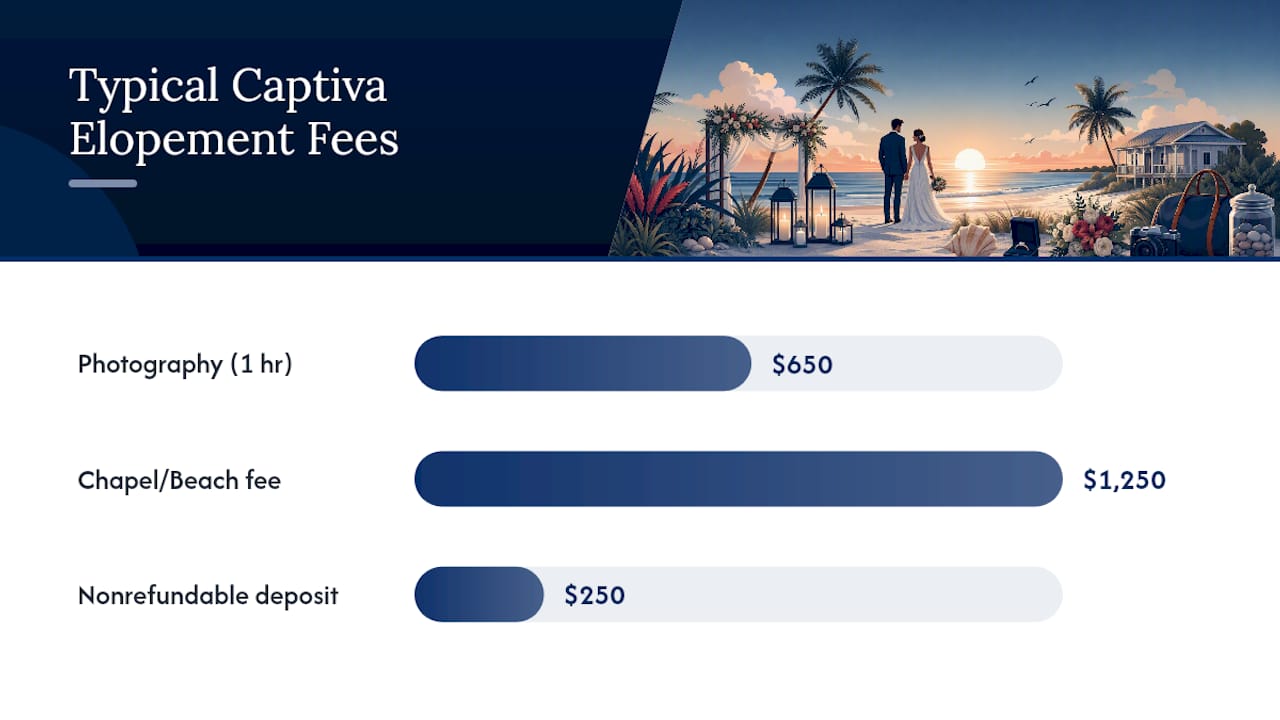 Diagram comparing Captiva elopement package features