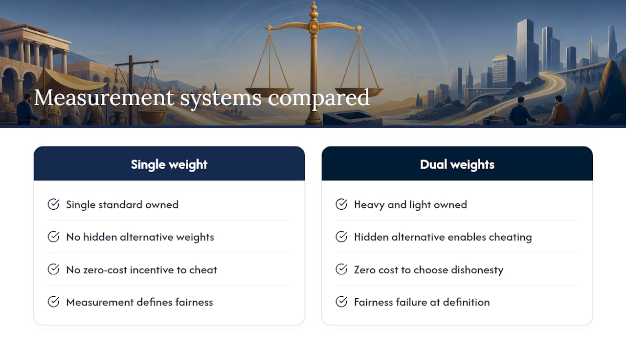 Comparison of honest and deceptive weights