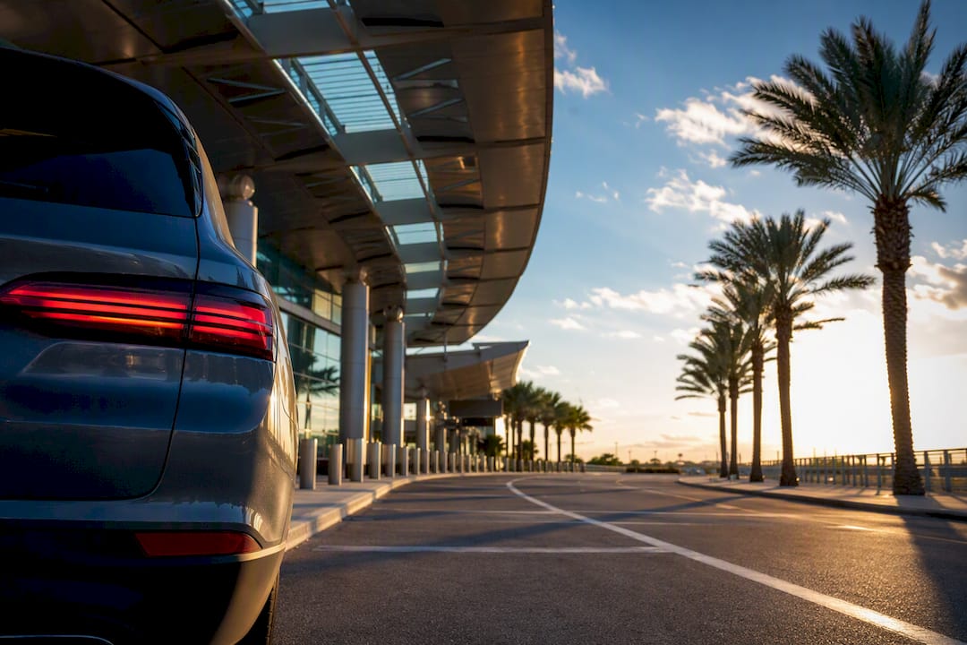 Airport roadway leading toward a Captiva vacation