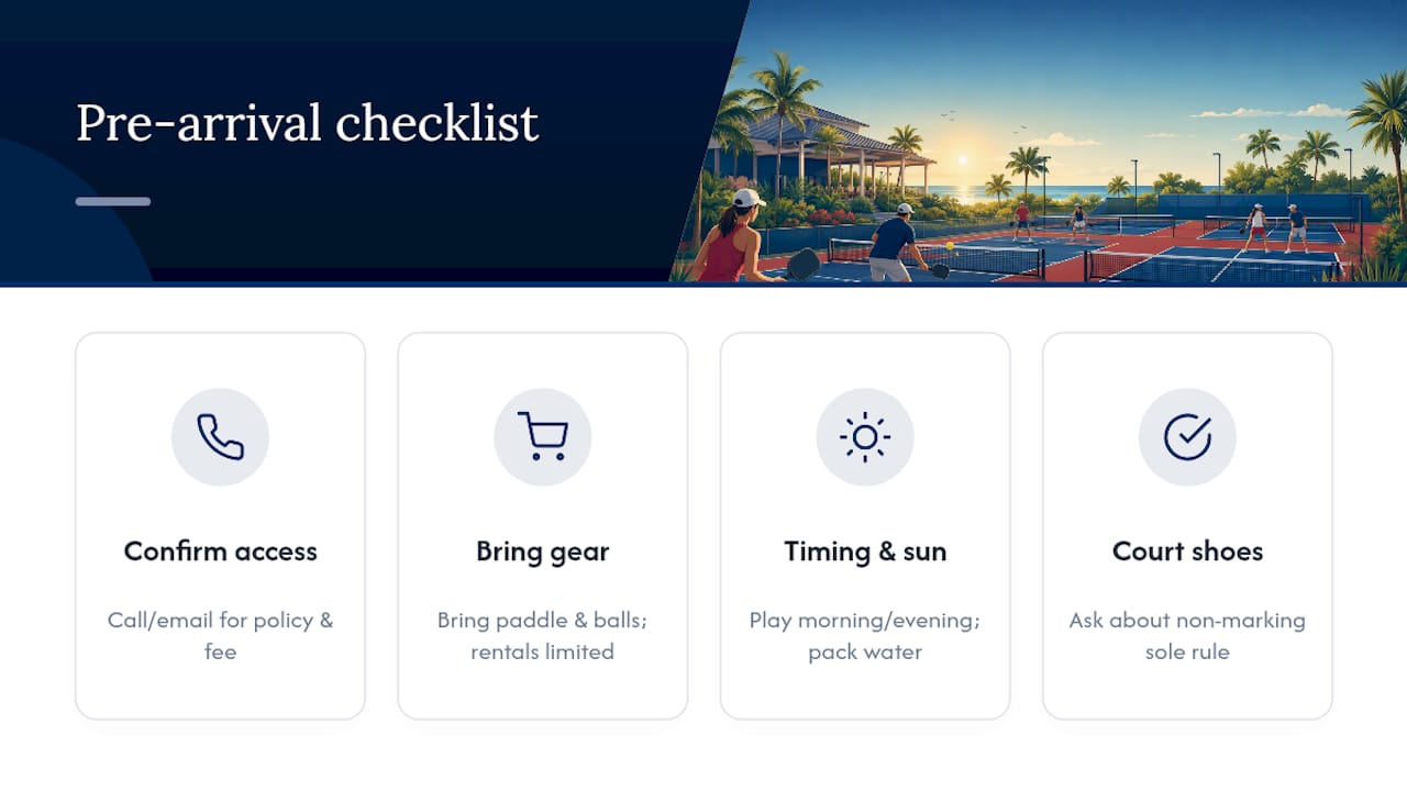 Four checks for preparing to play pickleball