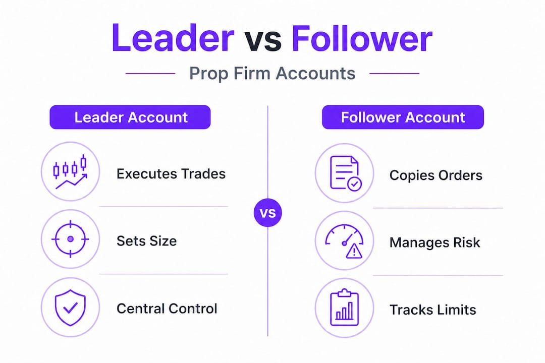 Infographic comparing leader and follower accounts