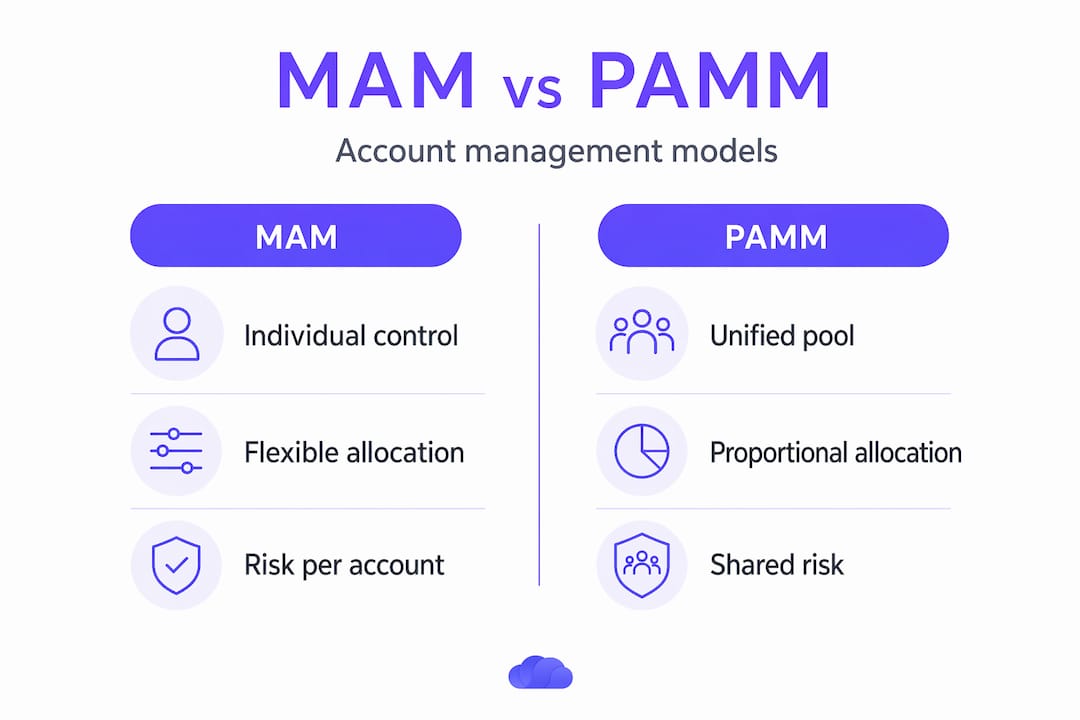 Infographic comparing MAM and PAMM models