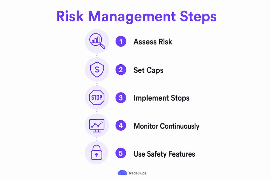Infographic showing five key risk management steps