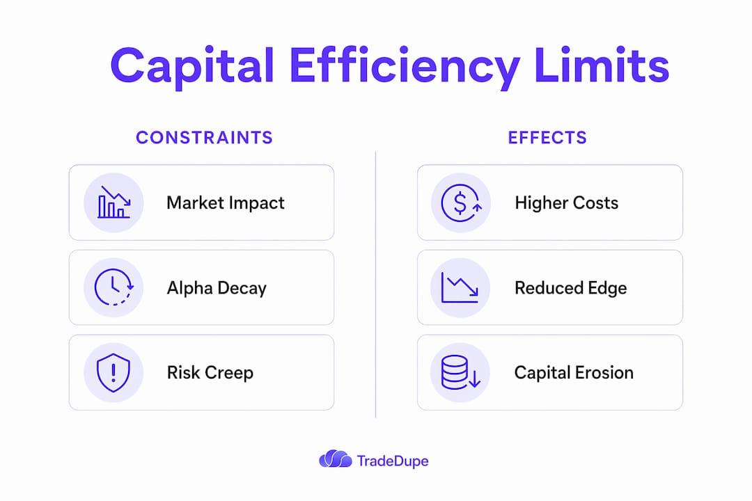Infographic comparing capital efficiency constraints and effects