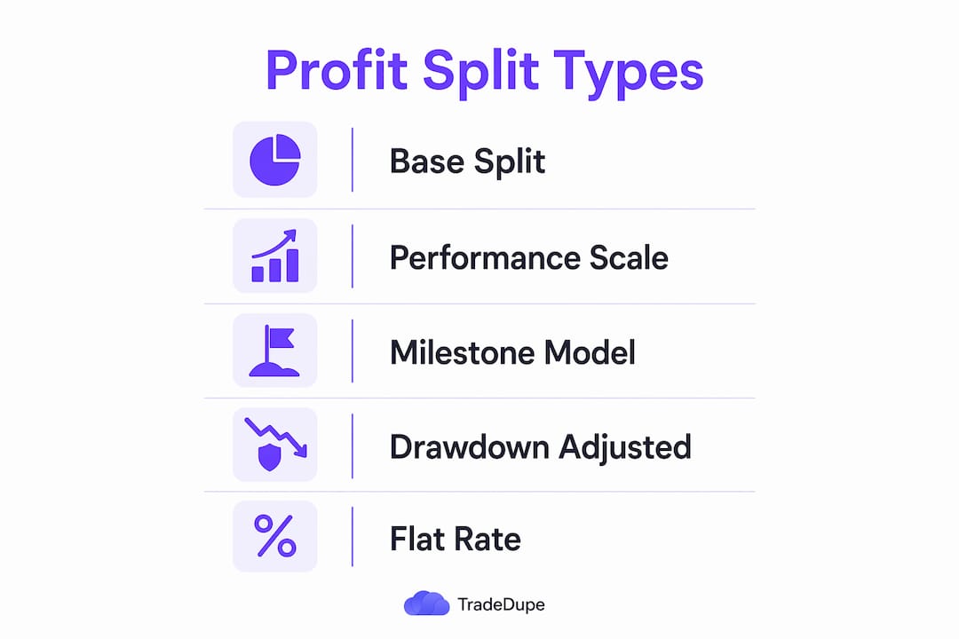 Infographic illustrating profit split structure types