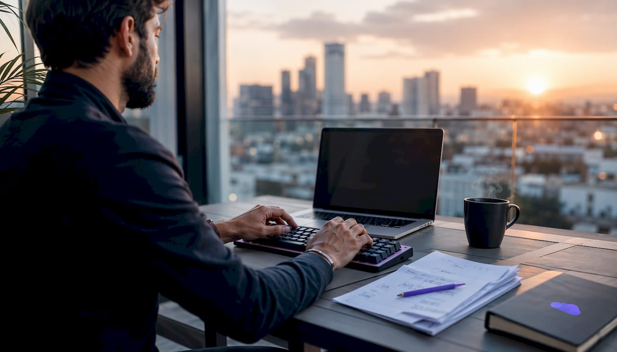 Trader working on execution strategies for futures trading