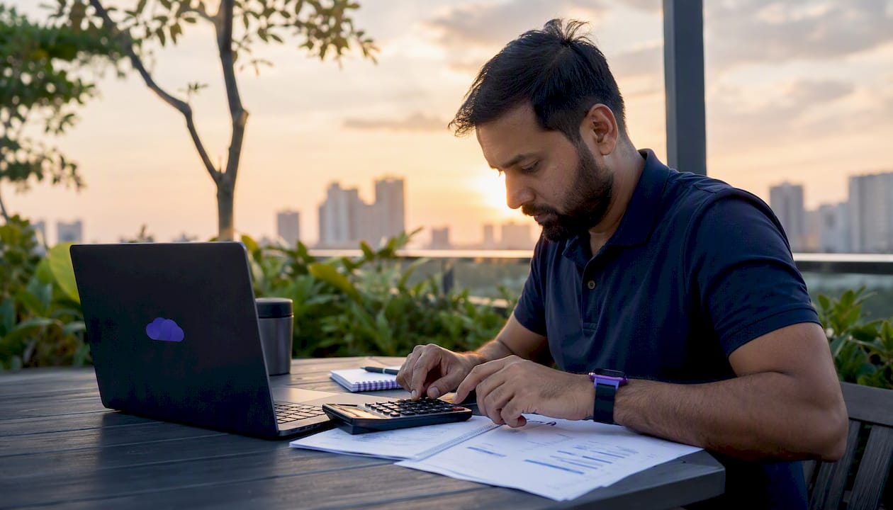 Trader adjusting multipliers at desk