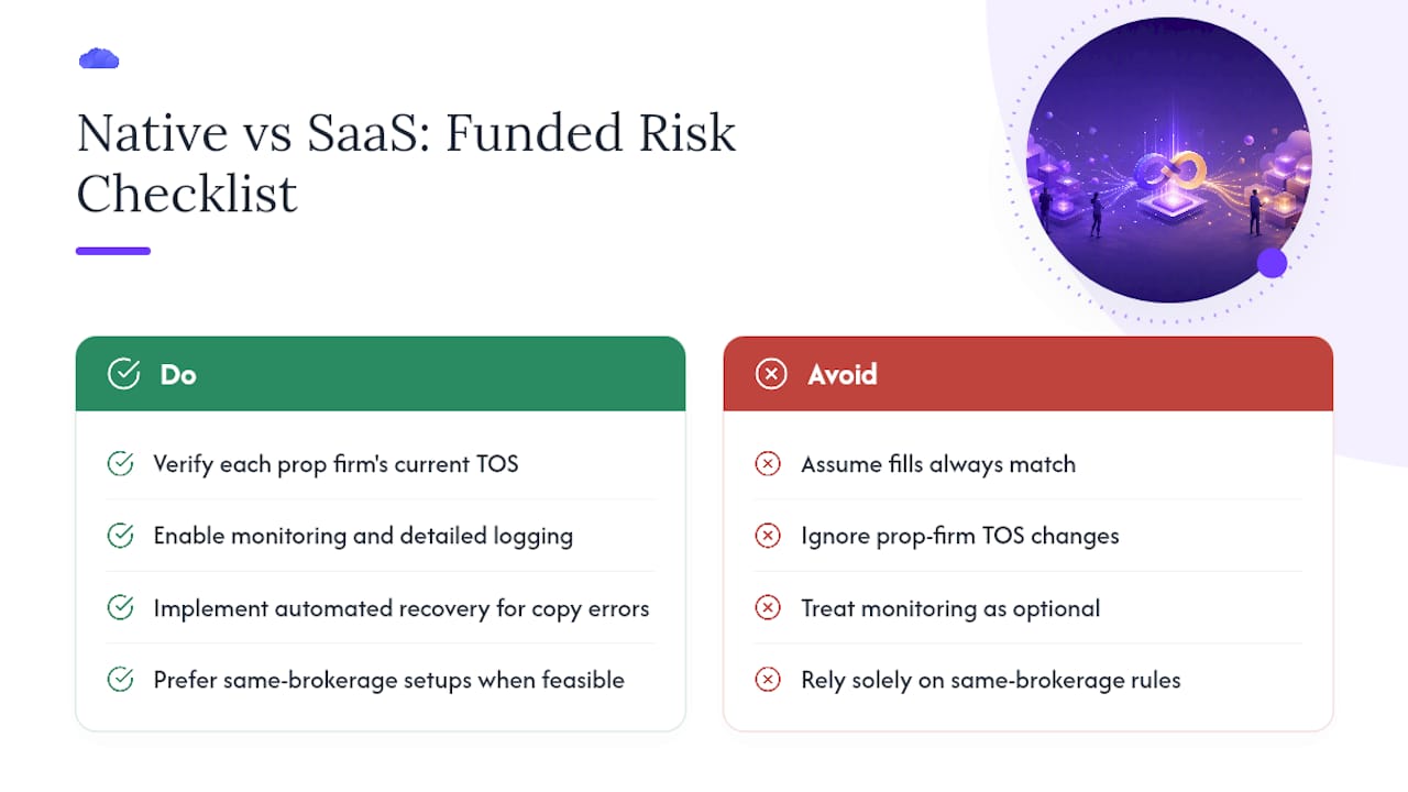 Why the native vs. SaaS tradeoff matters more than most traders realize — overview diagram