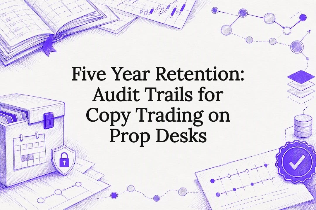Five Year Retention: Audit Trails for Copy Trading on Prop Desks