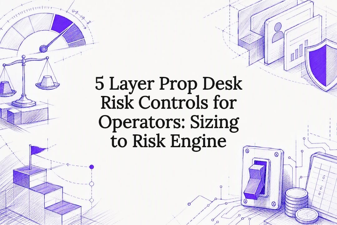5 Layer Prop Desk Risk Controls for Operators: Sizing to Risk Engine