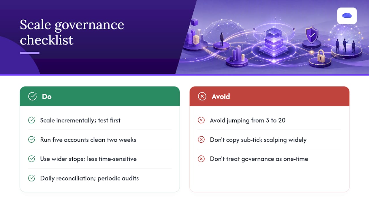 Why Most Multi-Account Rollouts Fail at Scale, Not Setup — overview diagram