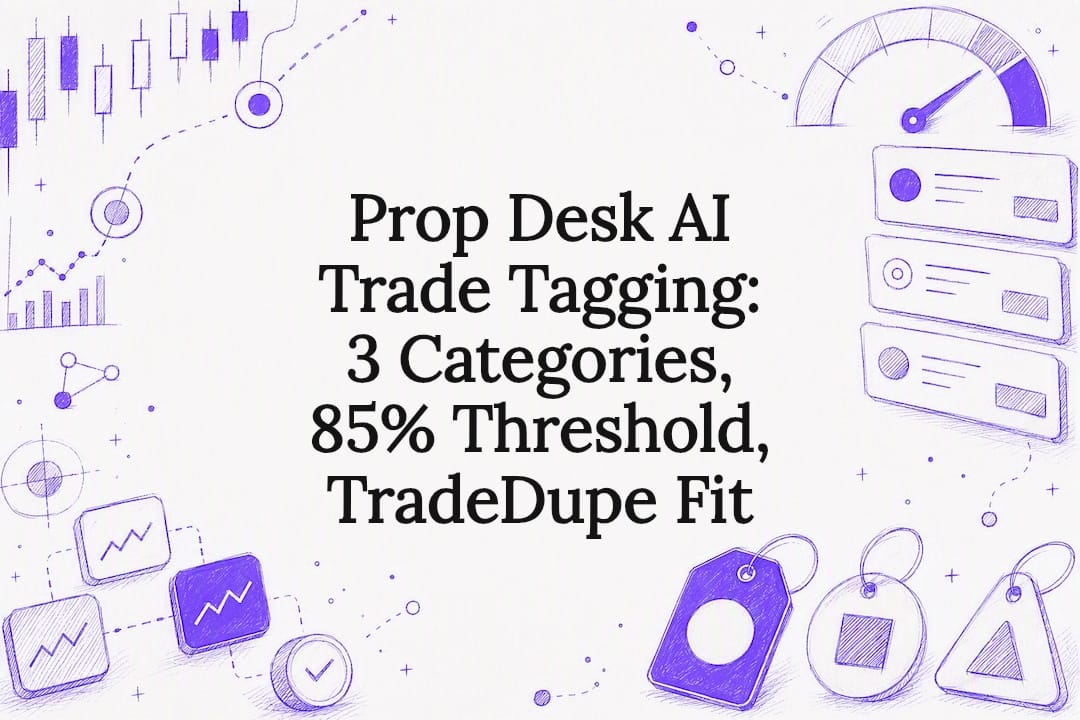 Prop Desk AI Trade Tagging: 3 Categories, 85% Threshold, TradeDupe Fit
