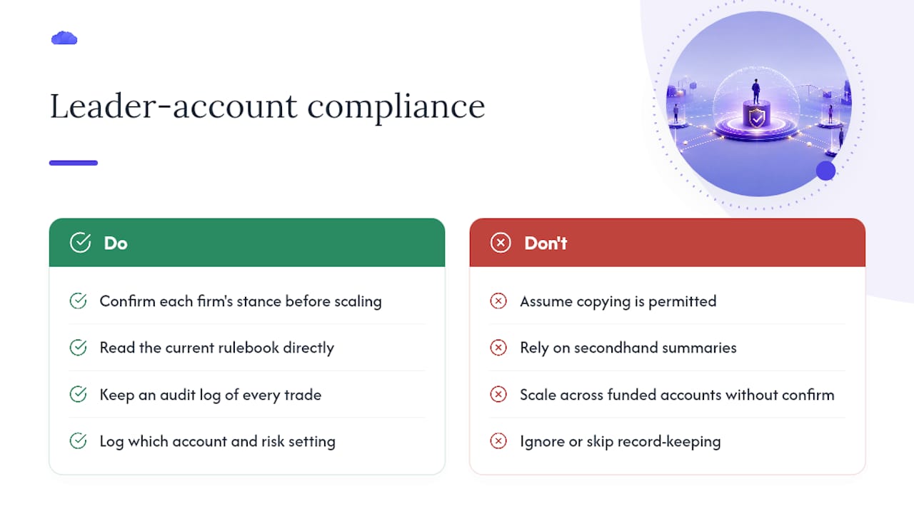 What Regulatory and Compliance Issues Apply to Leader Accounts? — overview diagram
