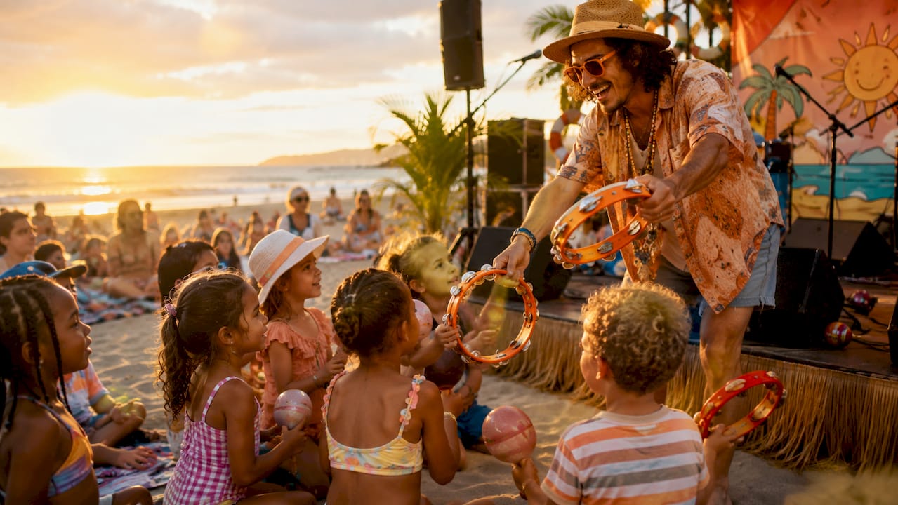 Children engaged at family music festival