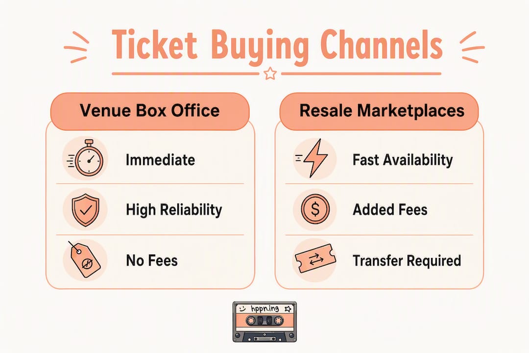 Infographic comparing last-minute ticket buying options