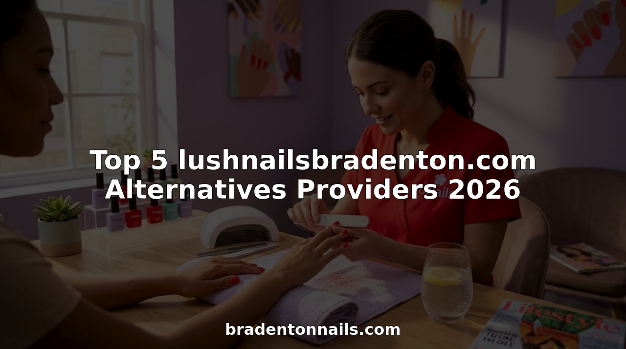 Nail technician working at salon bench with supplies