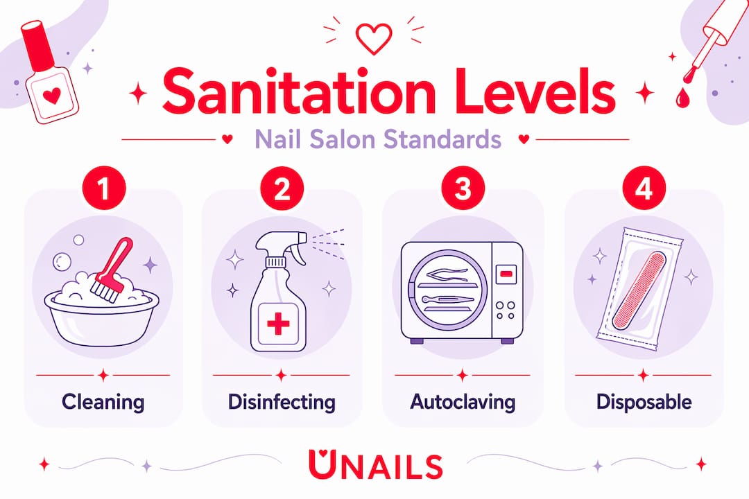 Hierarchy of nail salon sanitation levels