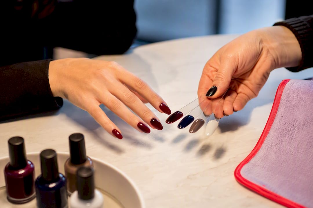Winter manicure with rich seasonal nail colors