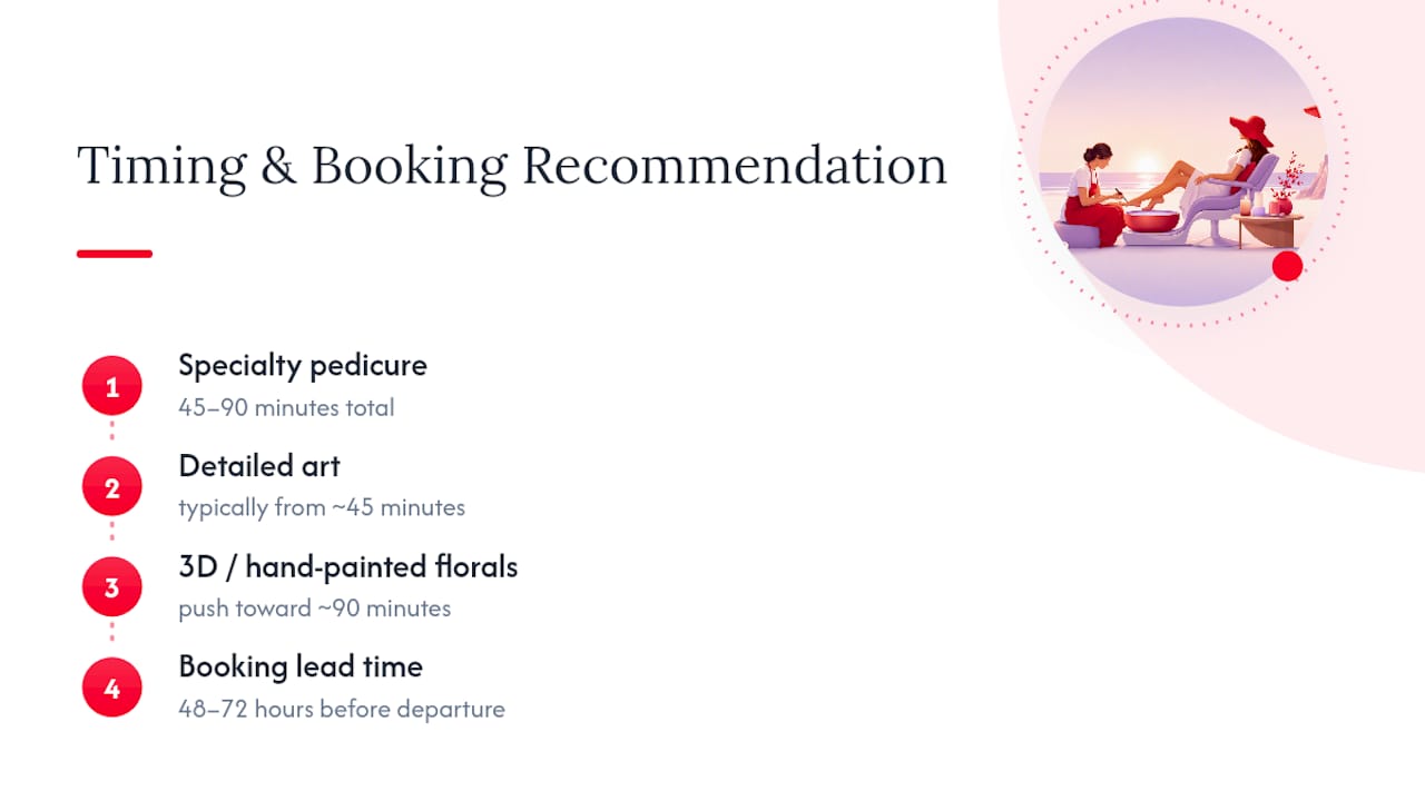 Specialty pedicure timing and booking guide