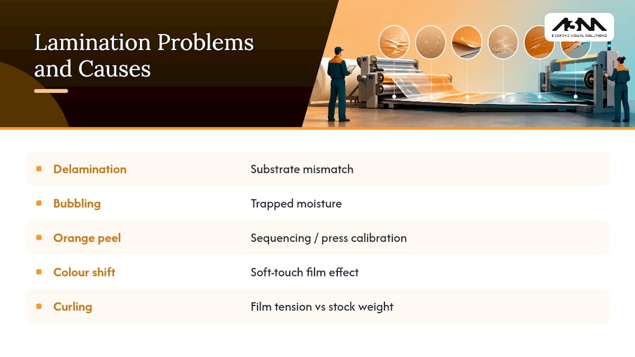 Three causes of lamination problems