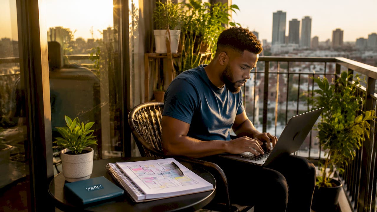 Man working to improve website user experience