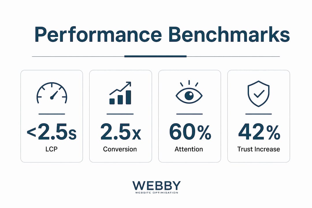 Infographic of key homepage performance stats