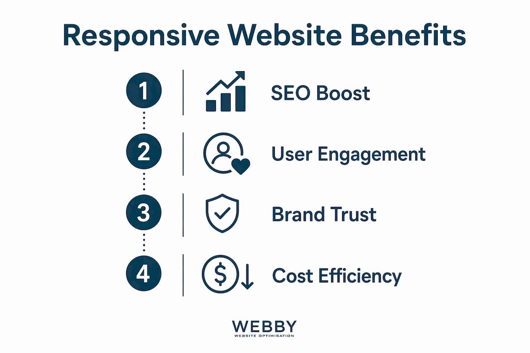 Infographic illustrating benefits of responsive websites