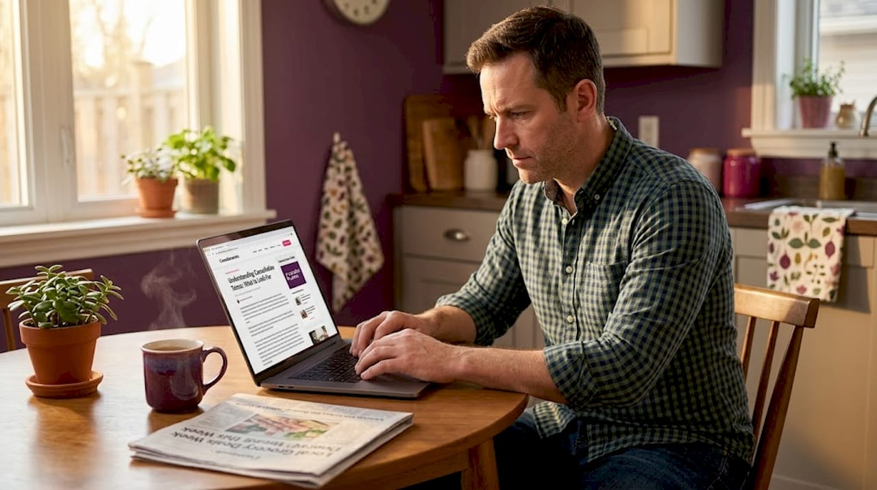 Consumer reviewing free trial cancellation terms