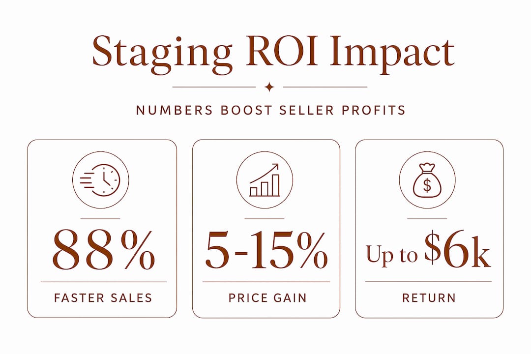 Infographic summarizing ROI from home staging