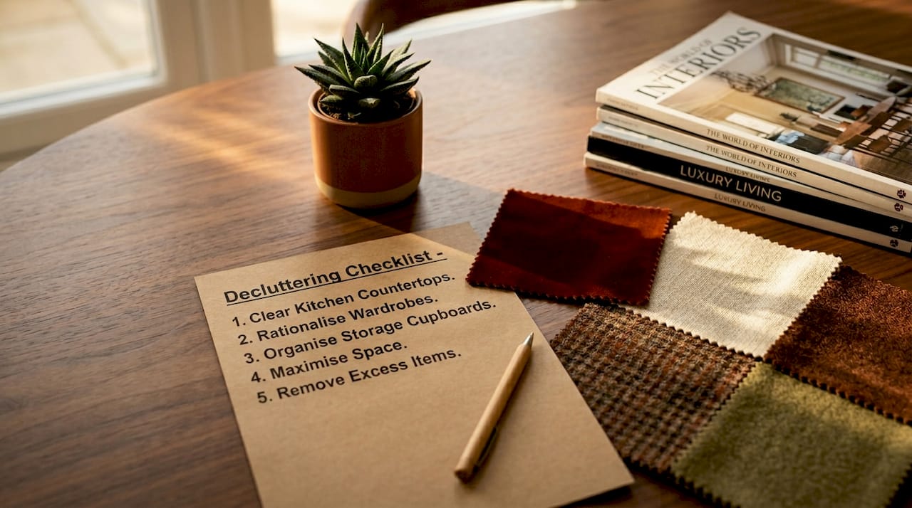Home staging preparation checklist and materials