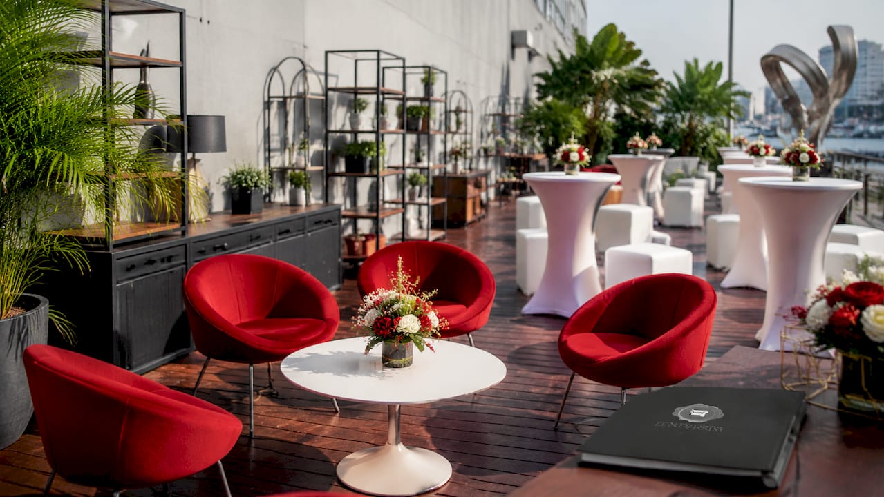 Showroom displaying diverse event furniture collection