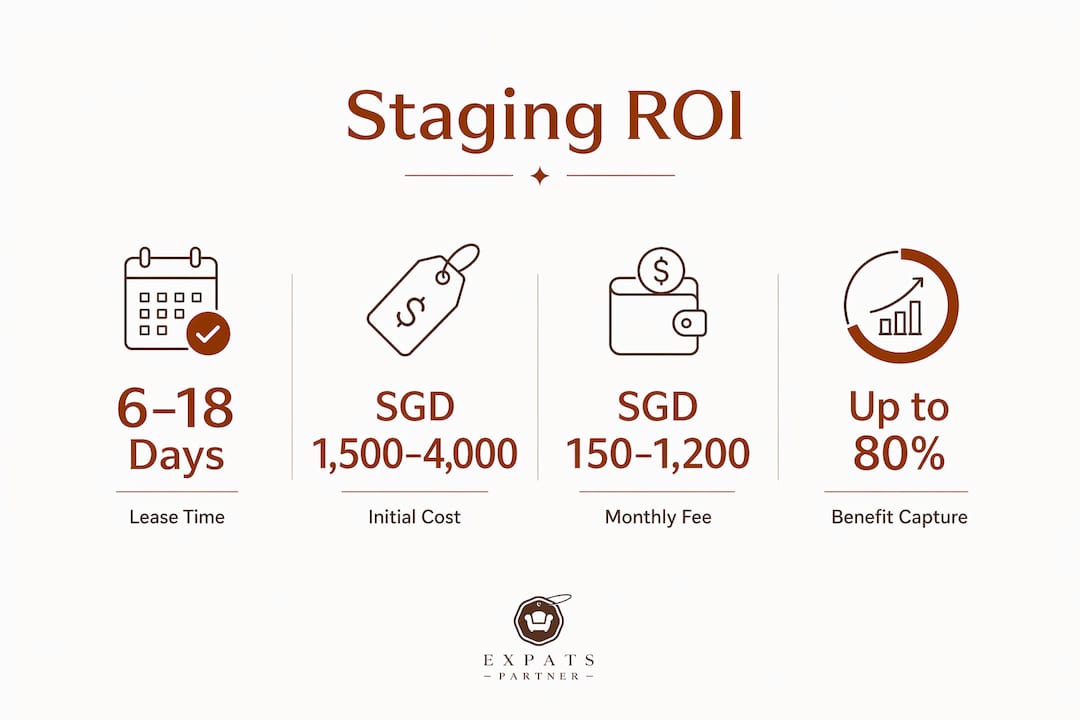 Infographic showing staging costs and rental benefits