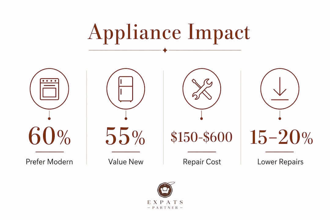 Infographic displaying appliance impact statistics