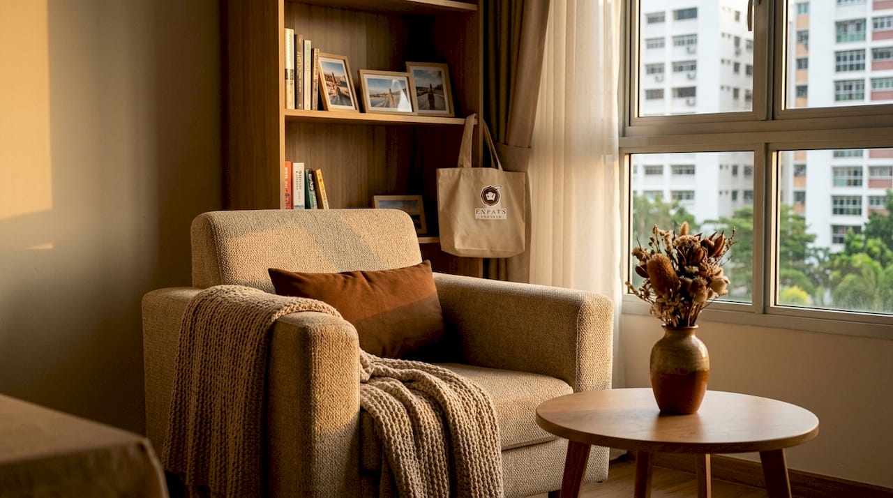 Cozy resale apartment staging in Singapore