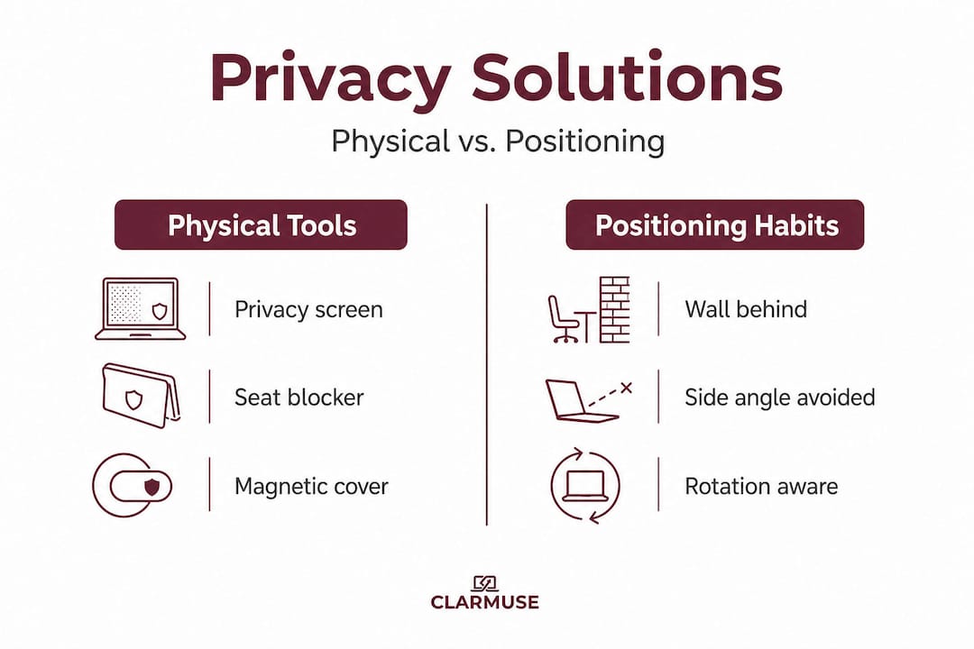 Infographic comparing privacy tools and habits