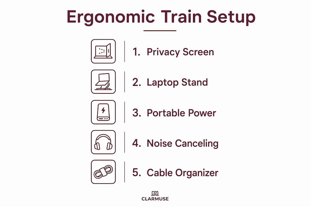 Infographic showing ergonomic accessories steps