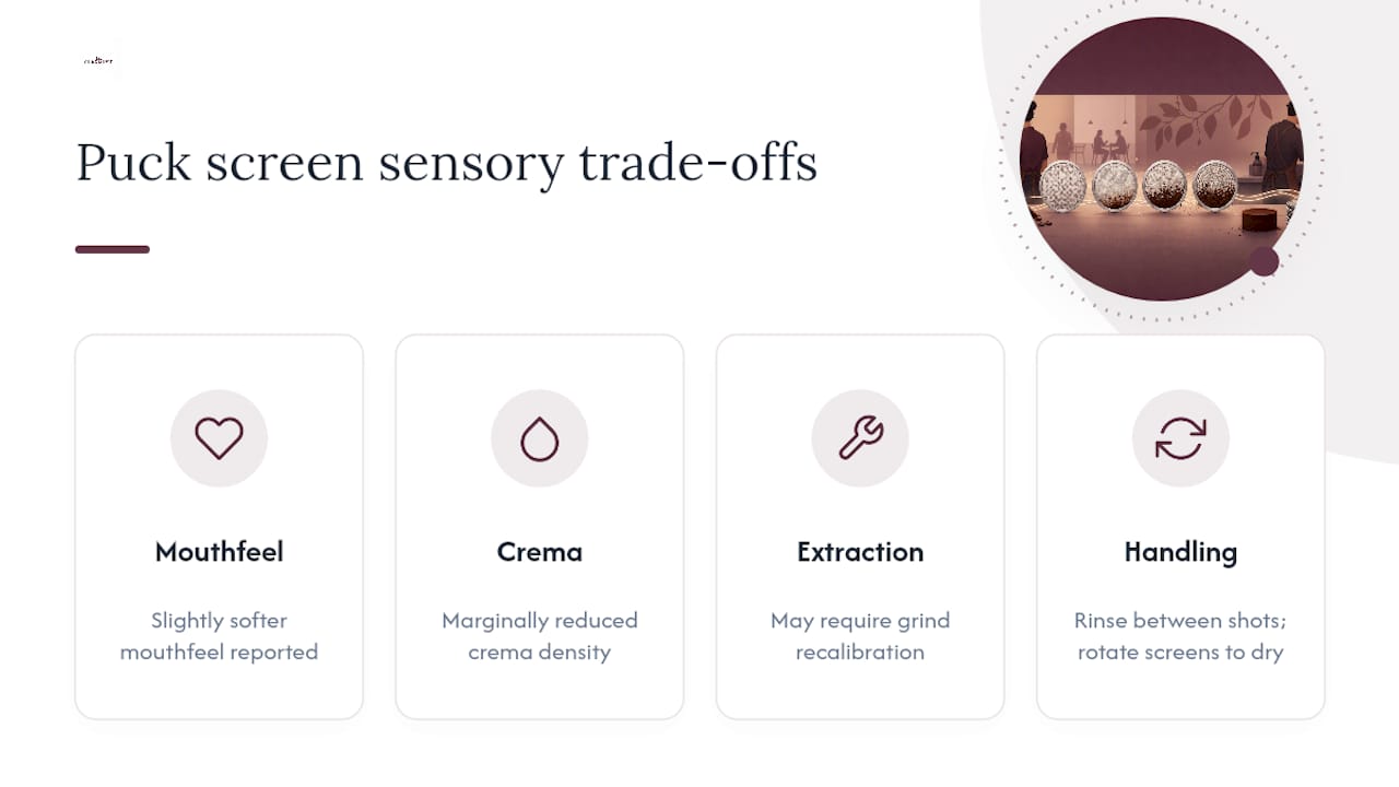 Diagram of puck screen sensory effects
