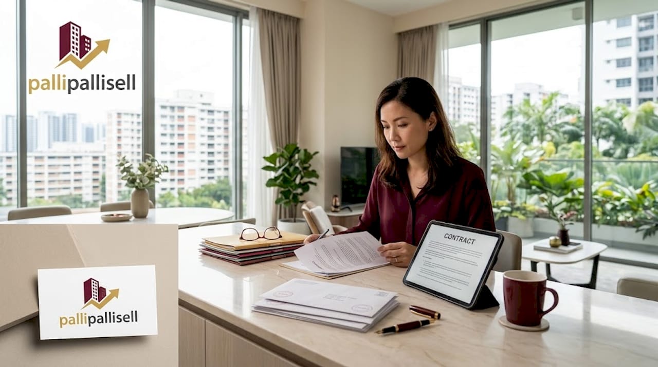 Homeowner handling private property sale documents