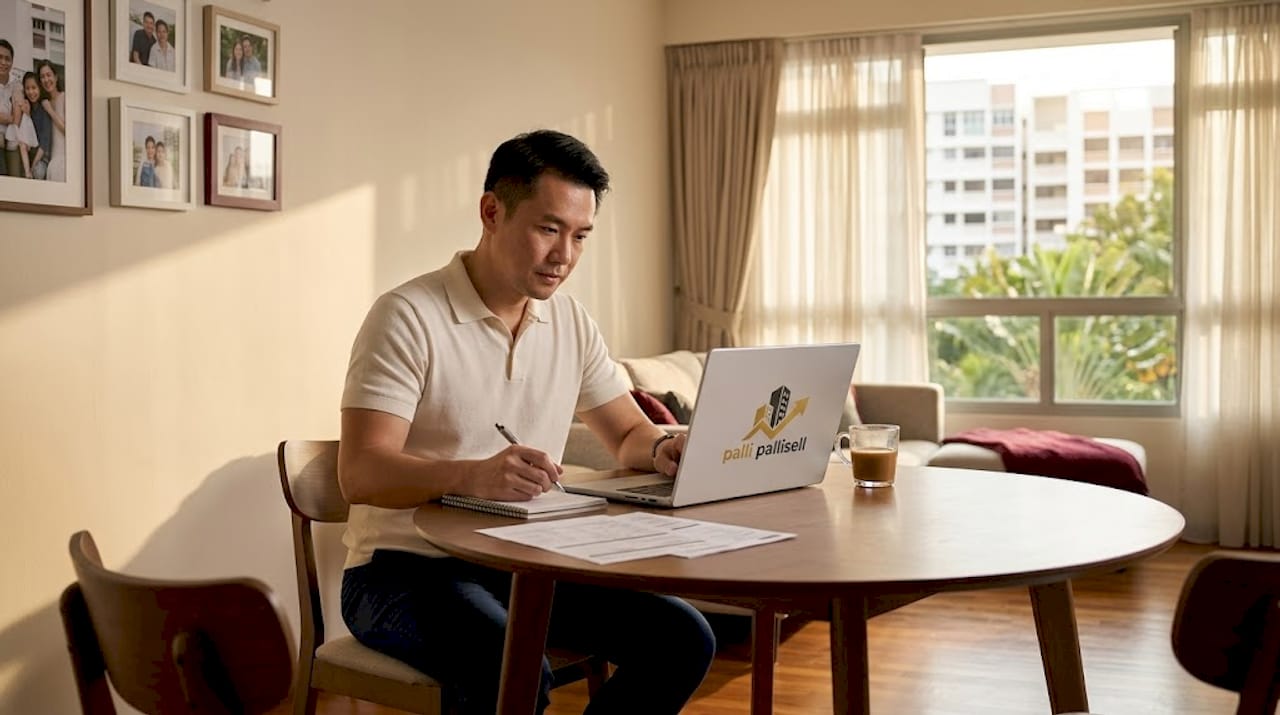 Singapore homeowner preparing FSBO sale at home