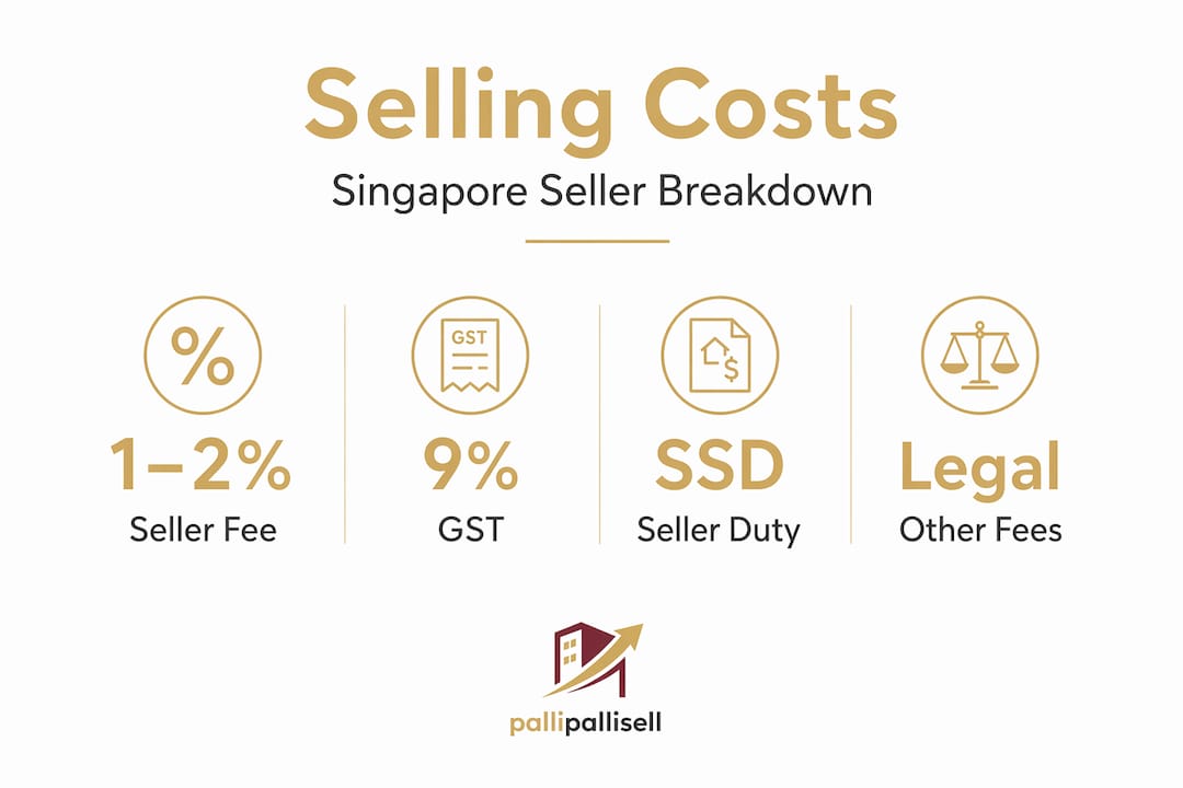 Infographic showing main selling cost categories