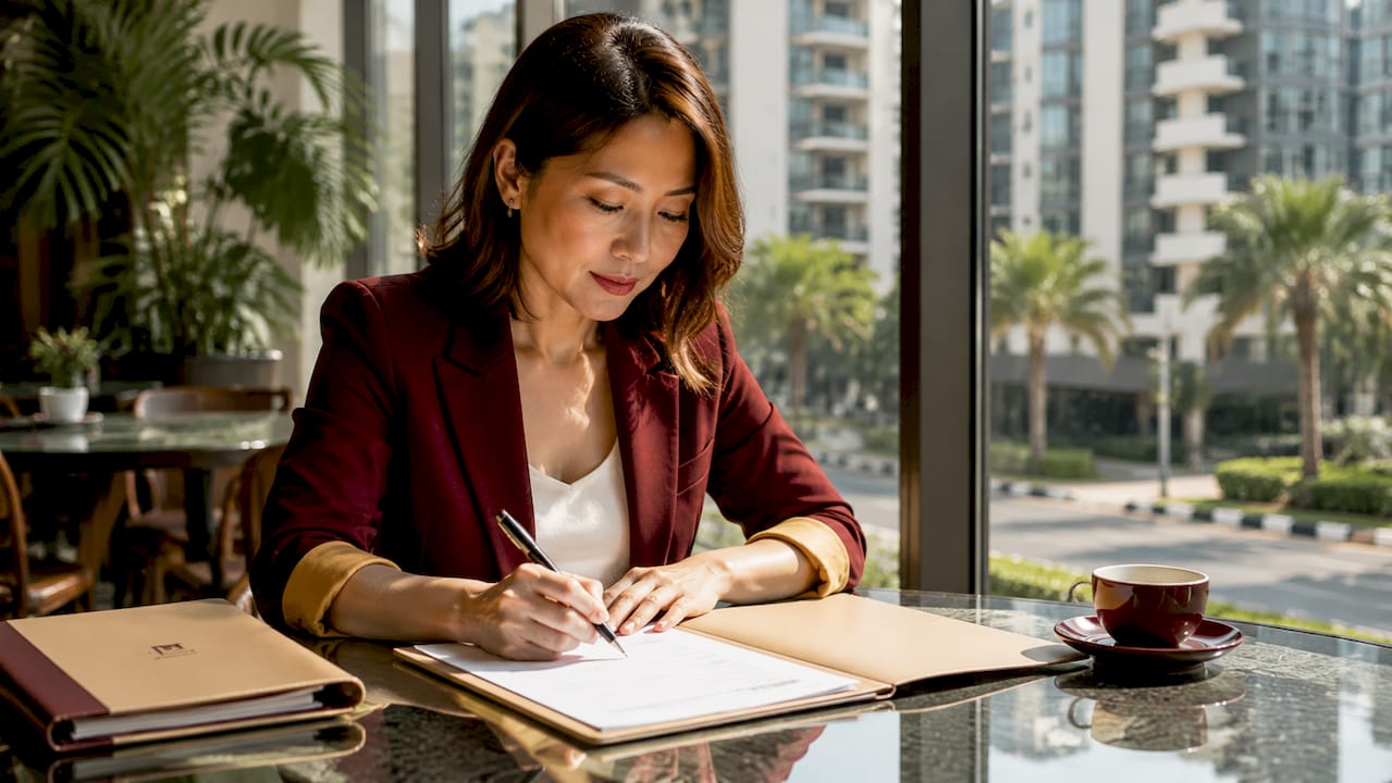 Agent signing flat fee agreement contract